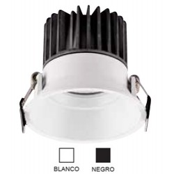 Foco Downlight LED COB Fijo Redondo Ø82mm 8w Konic Tech, Blanco ó Negro